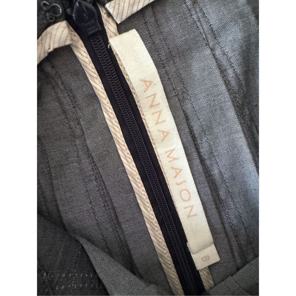 Anna Mason The Sun dress in lightweight black denim with signature pinkish topst - Picture 6 of 13